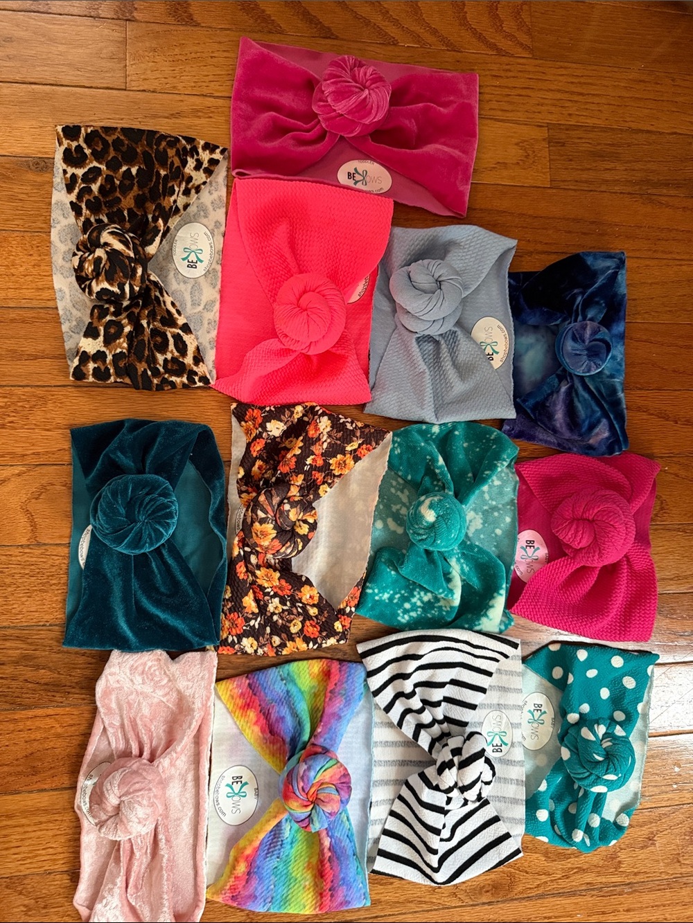13 Baby Girl Headbands Bow Lot | Boutique Style | Velvet, Floral, Rainbow & More